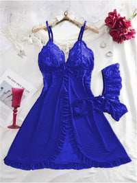2 Peças Conjunto de Lingerie Camiseta e Renda Decote em V Plus Size para Mulheres, Roupa Íntima Sexy para o Dia a Dia, Natal