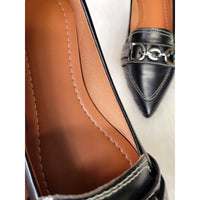 Sapatilha Bico Fino Feminina Mocassim Feminino Sapato Feminino Confortável Promoção Casual Cobra Detalhe Metalizado