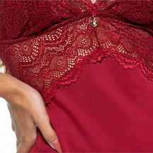 Pijama Baby Doll Feminino Sensual com Renda - Nelima