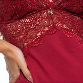 Pijama Baby Doll Feminino Sensual com Renda - Nelima