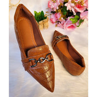 Sapatilha Bico Fino Feminina Mocassim Feminino Sapato Feminino Confortável Promoção Casual Cobra Detalhe Metalizado
