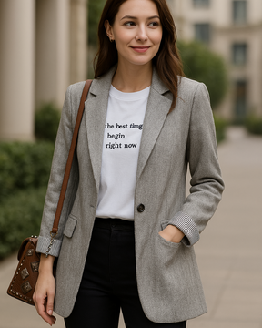 Blazer Casual Xadrez Juliette - Nelima