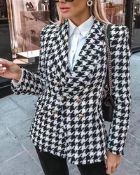 Blazer Feminino Vintage Xadrez - Nelima