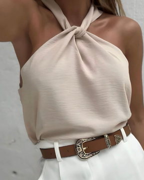 Blusa Feminina Elegante com Gola Laço - Nelima