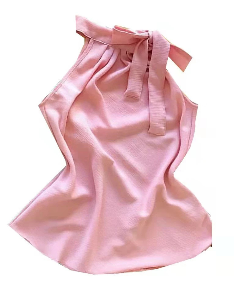 Blusa com Laço em Gola em Crepe - Nelima