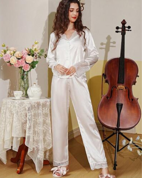Pijama Romântico de Cetim - Nelima