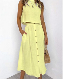 Conjunto de Saia longa e Blusa - Nelima