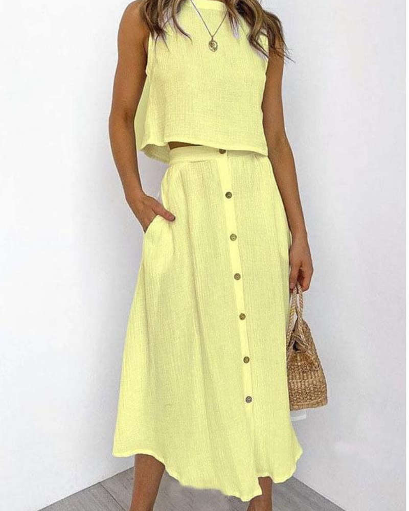 Conjunto de Saia longa e Blusa - Nelima