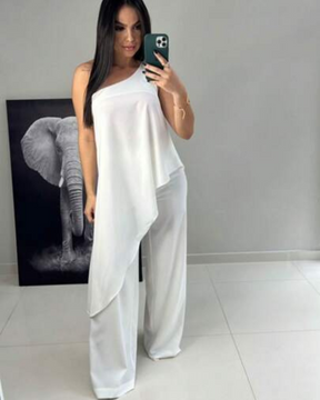 Conjunto Assimétrico Calça e Blusa de Um Ombro Só - Le Belle