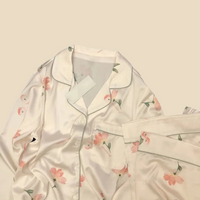 Conjunto de Pijama Seda Delicada Peônia - Nelima