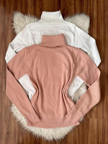 Kit 2 Blusas Gola Alta Feminina Tricô - Nelima