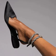 Sandália Feminina Luxuosa com detalhe em Strass - Le Belle