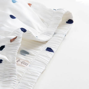 Pijama Feminino de Cetim com Estampa de Corações e Listras - Nelima