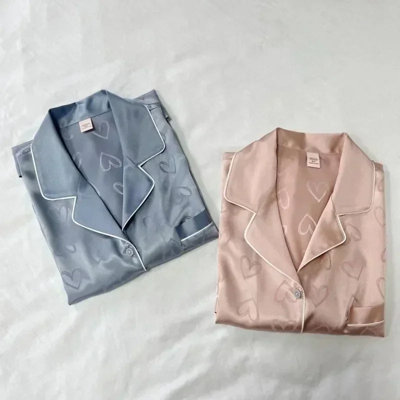 Pijamas para Mulheres Outono Inverno Calças e Mangas Compridas - Nelima