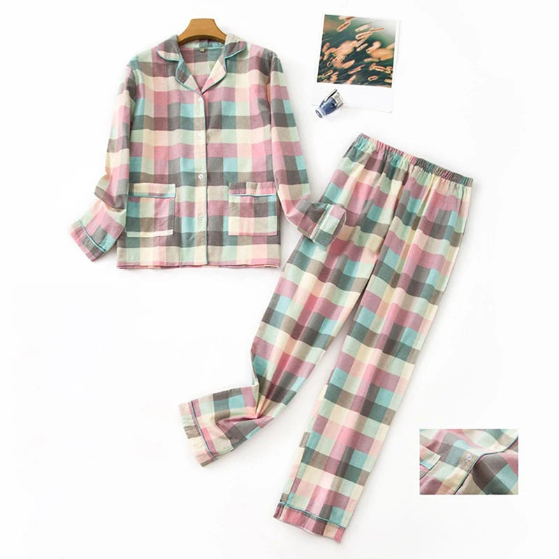 Pijama de Algodão com Estampa Xadrez - Le Belle