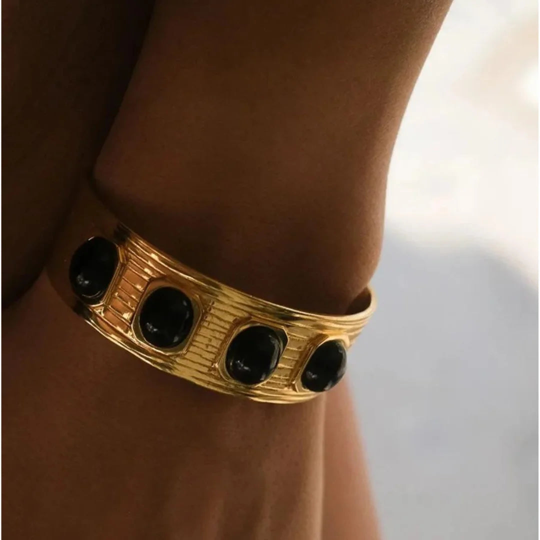 Pulseira Cuff Geométrica Dourada - Le Belle