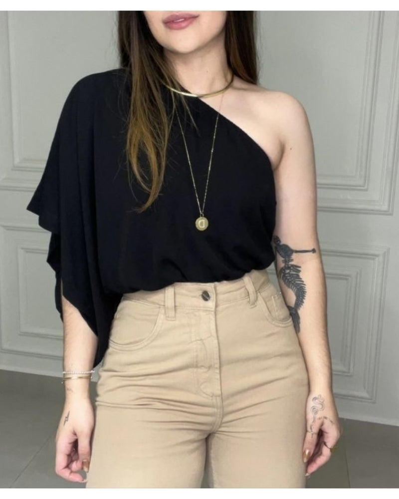 Blusa Body Ombro Só em Tecido Leve –  Nelima
