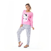 Pijama Feminino Adulto com Estampa Vaquinha - Nelima