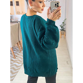 Cardigan Kimono Tricot Com Detlahe De Pompon Na Manga