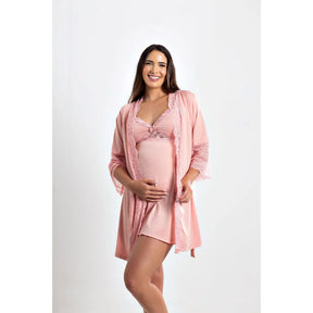 Camisola de Amamentação com Robe Luxo – Nelima