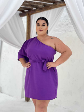 Vestido Feminino Luxo Plus Size Curto Mula Manca Com Faixa Duna Tamanho Grande Festa