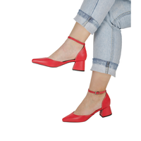 SAPATO FEMININO SCARPIN BICO FINO SALTO BLOCO GROSSO SALOMÉ ELEGANTE