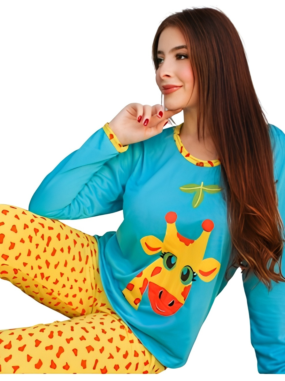 Pijama FB Feminino Malha Premium Adulto PERSONAGENS Longo Confort Fechado Manga Comprida Inverno