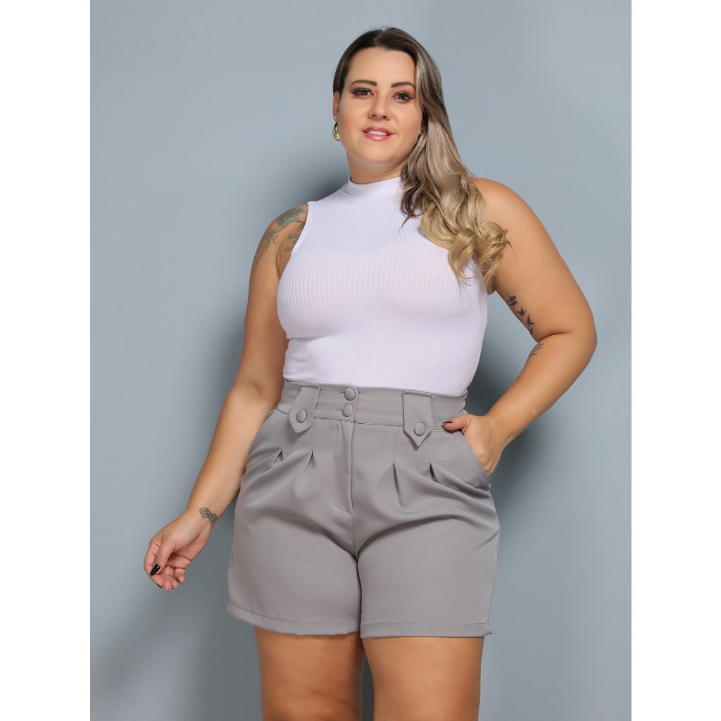 Short de Alfaiataria Plus Size – Nelima