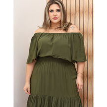 Vestido Longo Plus Size em Viscose – Nelima