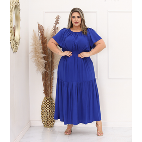 Vestido Longo Plus Size em Viscose – Nelima