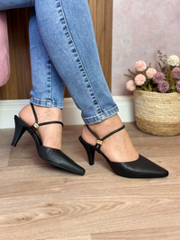 Scarpin Sandália Feminino Salto Baixo Fino Confortável