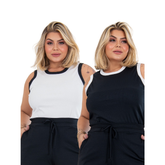 Kit 2 Blusas Regata Plus Size Canelada – Nelima