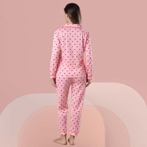 Pijama Feminino de Seda com Manga longa e Calça - Nelima