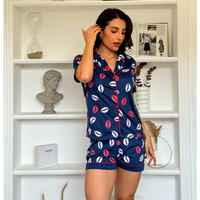 Pijama blogueirinha americano feminino gestante amamentação boquinha