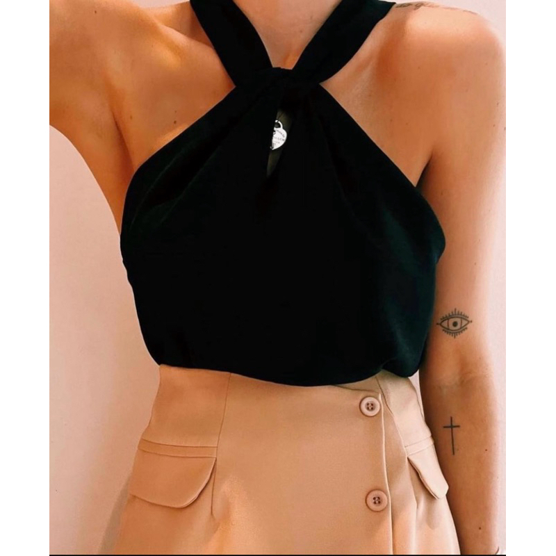 Blusa Feminina Elegante com Gola Laço - Nelima