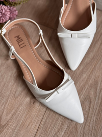 SAPATILHA FEMININA SLINGBACK ELEGANTE MODERNO COM LAÇO