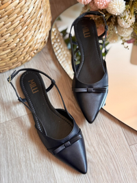 SAPATILHA FEMININA SLINGBACK ELEGANTE MODERNO COM LAÇO