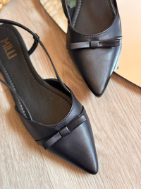 SAPATILHA FEMININA SLINGBACK ELEGANTE MODERNO COM LAÇO