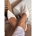 SAPATILHA FEMININA SLINGBACK ELEGANTE MODERNO COM LAÇO