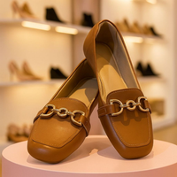 MOCASSIM FEMININO PRETO EM NAPA COM FIVELA DOURADA – ELEGÂNCIA E CONFORTO DO 34 AO 40