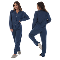 Pijama Longo Blogueirinha , Pós Cirúrgico Americano com Botões Estampado