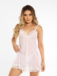 Camisola Sensual com Renda Transparente - Design Exclusivo e Conforto em Tecido Macio