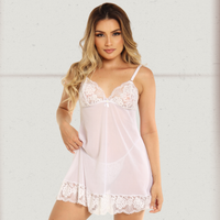 CAMISOLA SENSUAL COM RENDA TRANSPARENTE – DESIGN EXCLUSIVO E CONFORTO EM TECIDO MACIO
