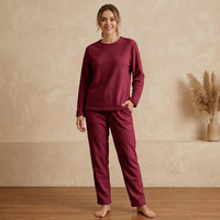 PIJAMA FEMININO DE VELUDO MANGA LONGA COM CALÇA | NELIMA MODA