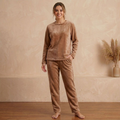 PIJAMA FEMININO DE VELUDO MANGA LONGA COM CALÇA | NELIMA MODA