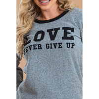Pijama Feminino Soft Love Never Give Up Confortável Inverno Frio