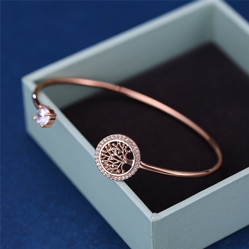 Bracelete Árvore da Vida com Cristais de Zircônia - Le Belle