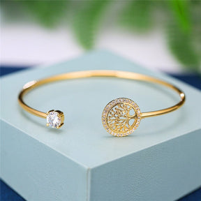 Bracelete Árvore da Vida com Cristais de Zircônia - Le Belle