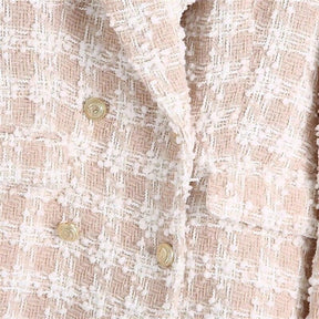 Blazer Feminino Tweed Xadrez - Nelima