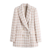 Blazer Feminino Tweed Xadrez - Nelima